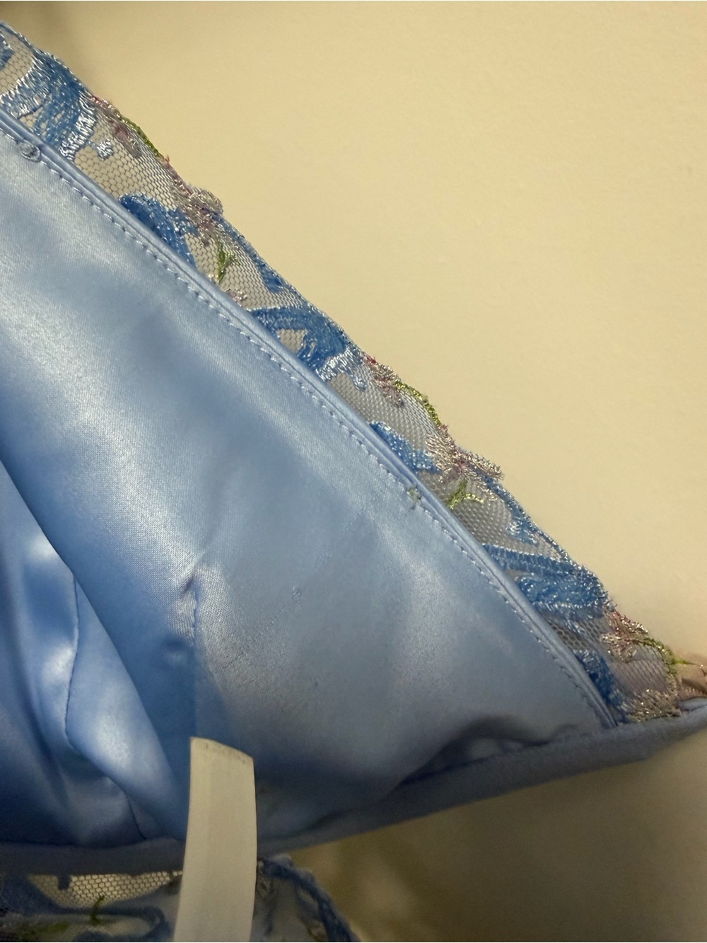 For Love & Lemons Bell Bow blue Floral Bustier Size 36D - Picture 8 of 11